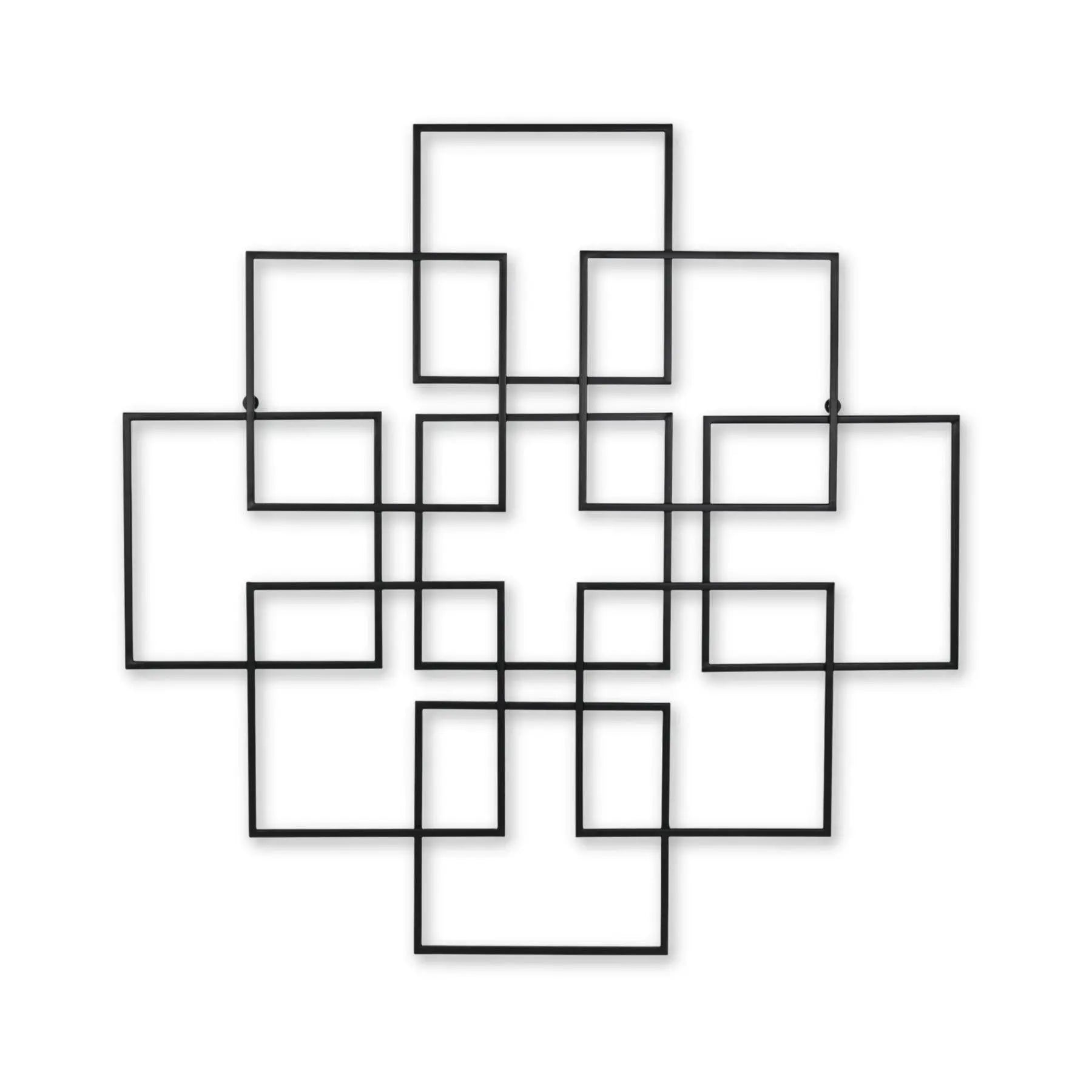 30" X 30" Black Metal Square Abstract Hanging Wall Decor Homeroots Home Decor