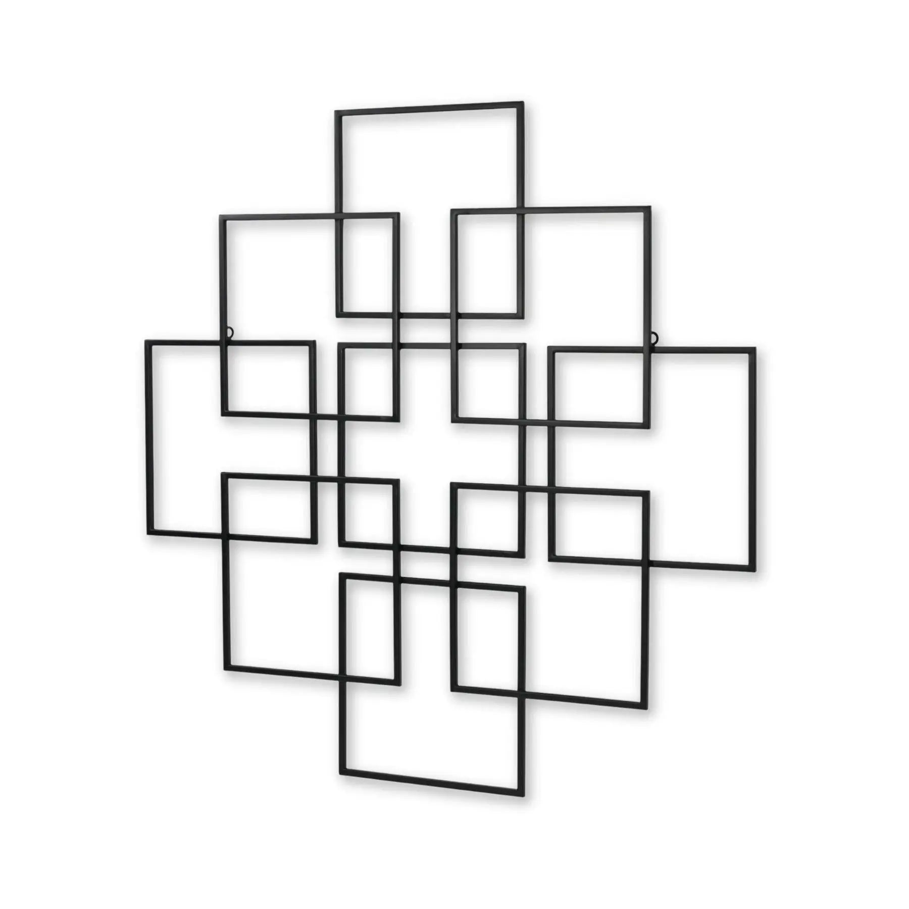 30" X 30" Black Metal Square Abstract Hanging Wall Decor Homeroots Home Decor
