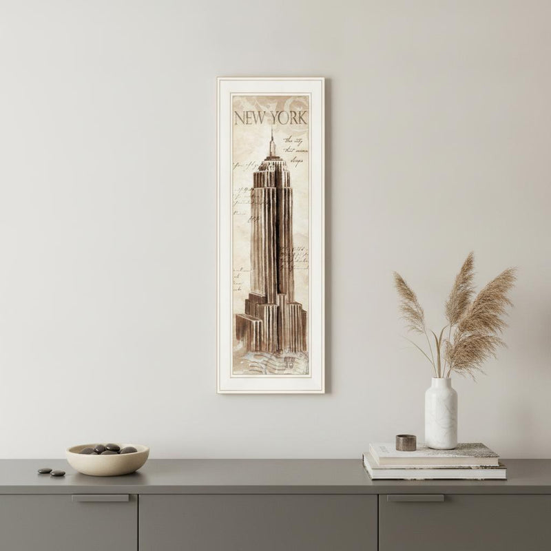 New York Panel 1 White Framed Print Wall Art - Home Decor