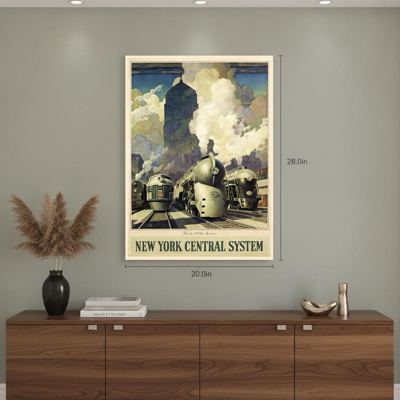 New York Railroad Vintage Travel Unframed Print Wall Art - Home Decor
