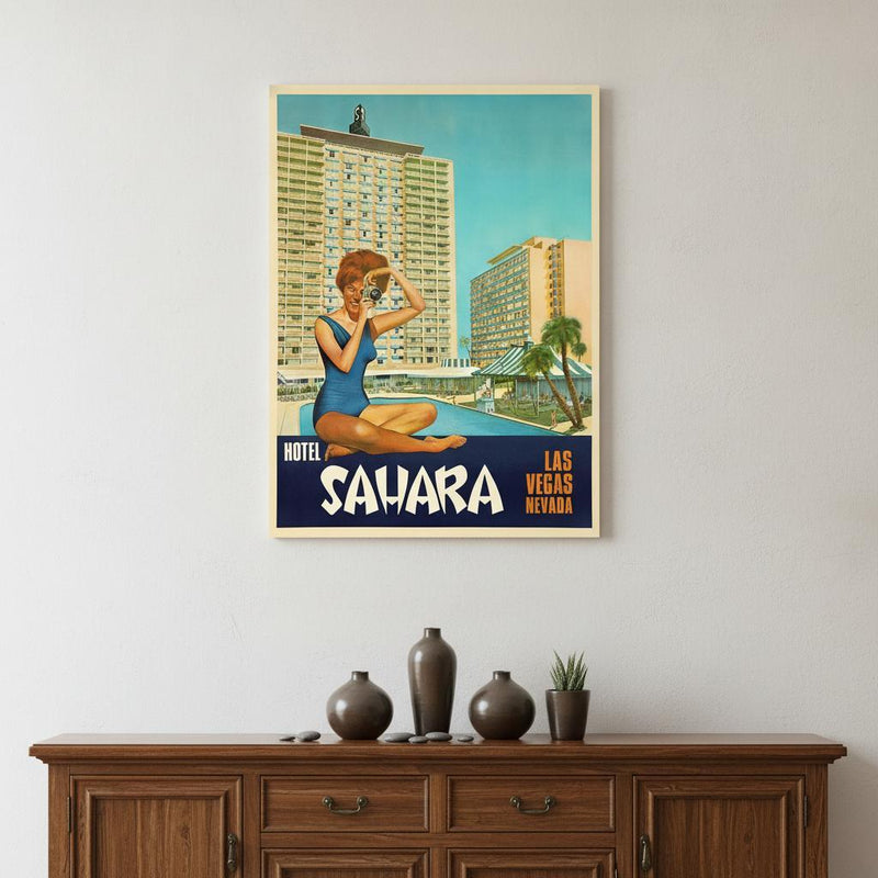 8.5" X 11" Hotel Sahara C1960S Las Vegas Vintage Travel Poster Wall Art - Home Decor