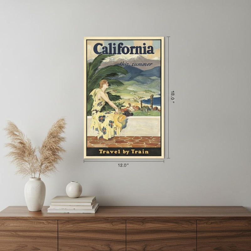 Vintage 1934 California Travel Unframed Print Wall Art - Home Decor