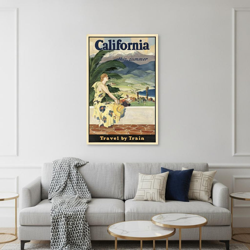 Vintage 1934 California Travel Unframed Print Wall Art - Home Decor