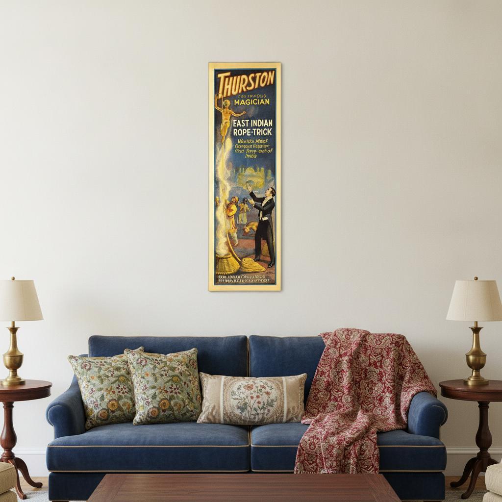 24" X 72" Thurston Rope Trick Vintage Magic Poster Wall Art - Home & Garden