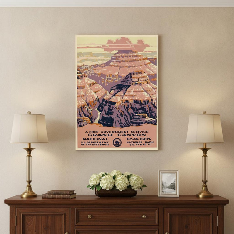 20" X 28" Grand Canyon C1938 Vintage Travel Poster Wall Art - Home Decor