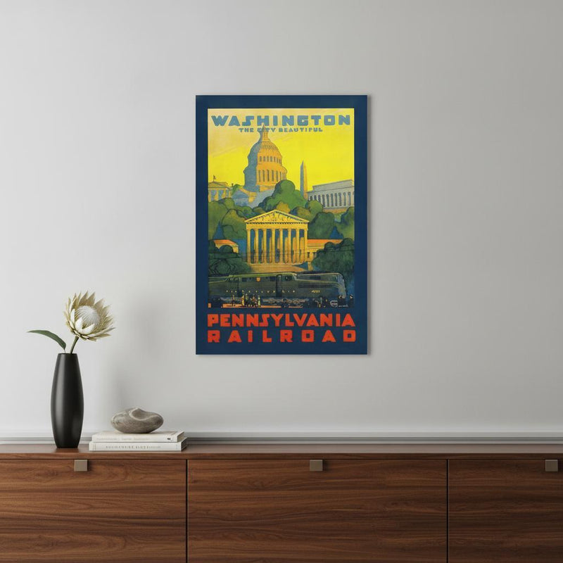 Washington Dc Vintage Travel Unframed Print Wall Art - Home Decor