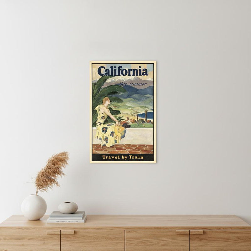 Vintage 1934 California Travel Unframed Print Wall Art - Home Decor