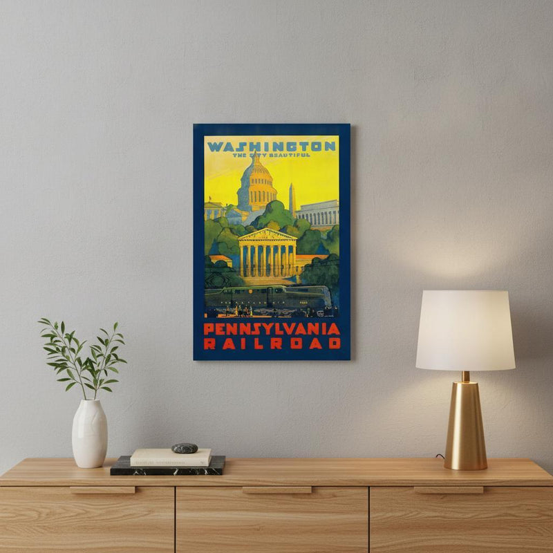 Washington Dc Vintage Travel Unframed Print Wall Art - Home Decor
