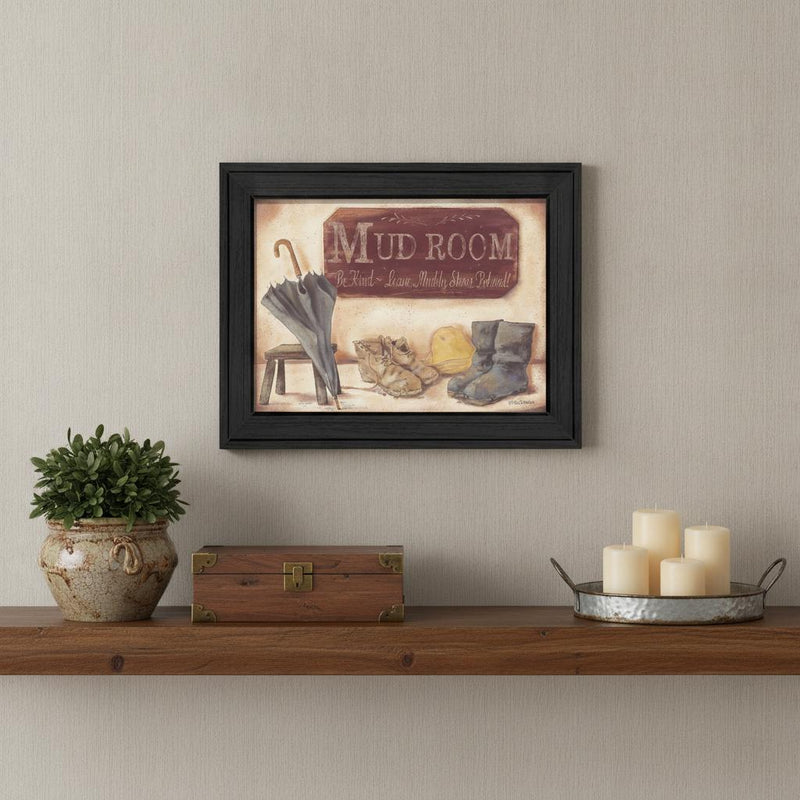 Muddy Shoes Black Framed Print Wall Art - Home Decor