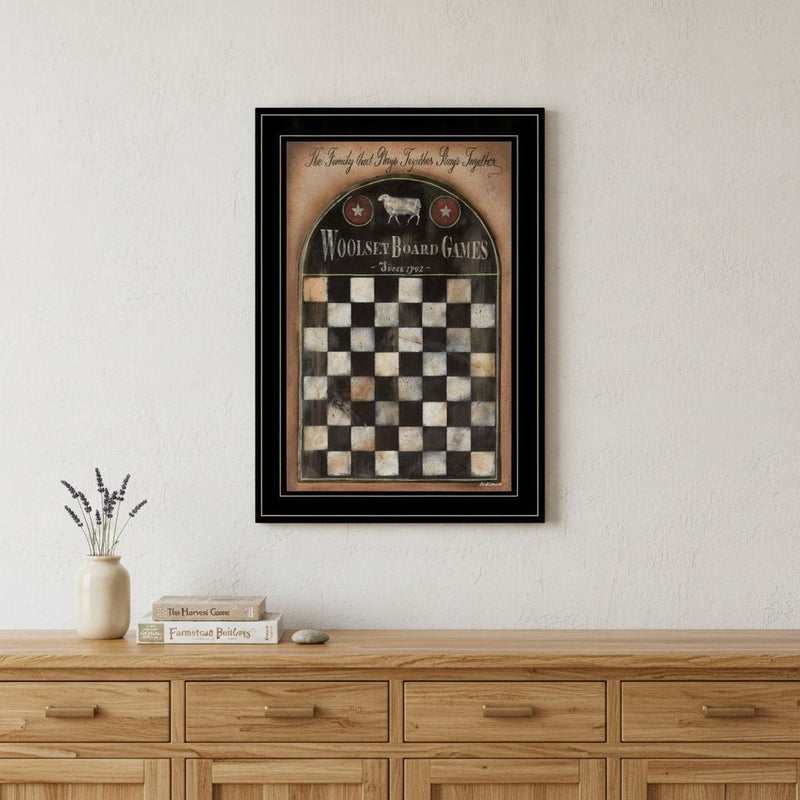 Woolsey Board Game 2 Black Framed Print Wall Art - Home Decor