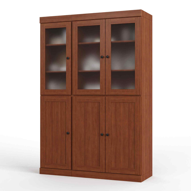 72" Coffee Solid Wood Six Door Pantry Or Storage Closet - Kitchen & Dining