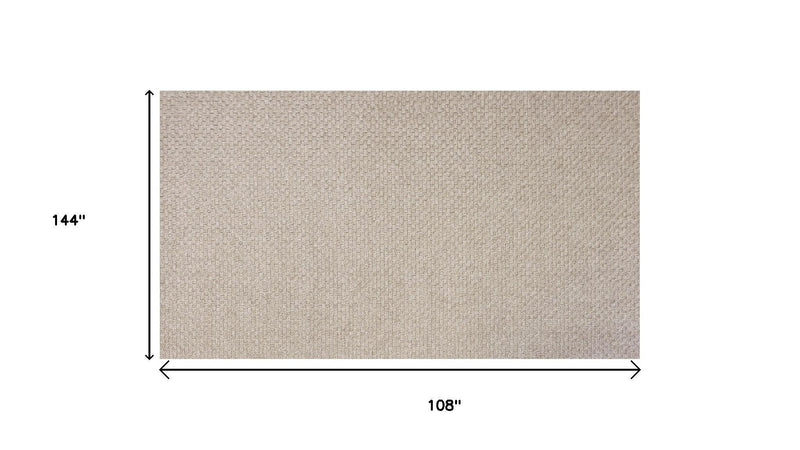 Beige indoor outdoor area rug, 108 x 144 in rectangular size diagram