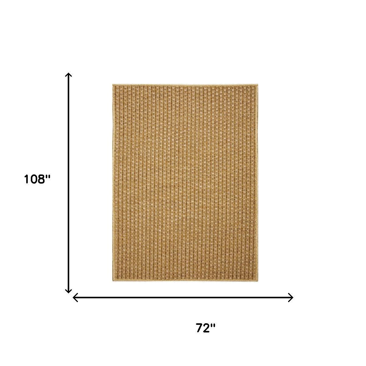 6' X 9' Beige Indoor Outdoor Area Rug - Sports & Outdoor