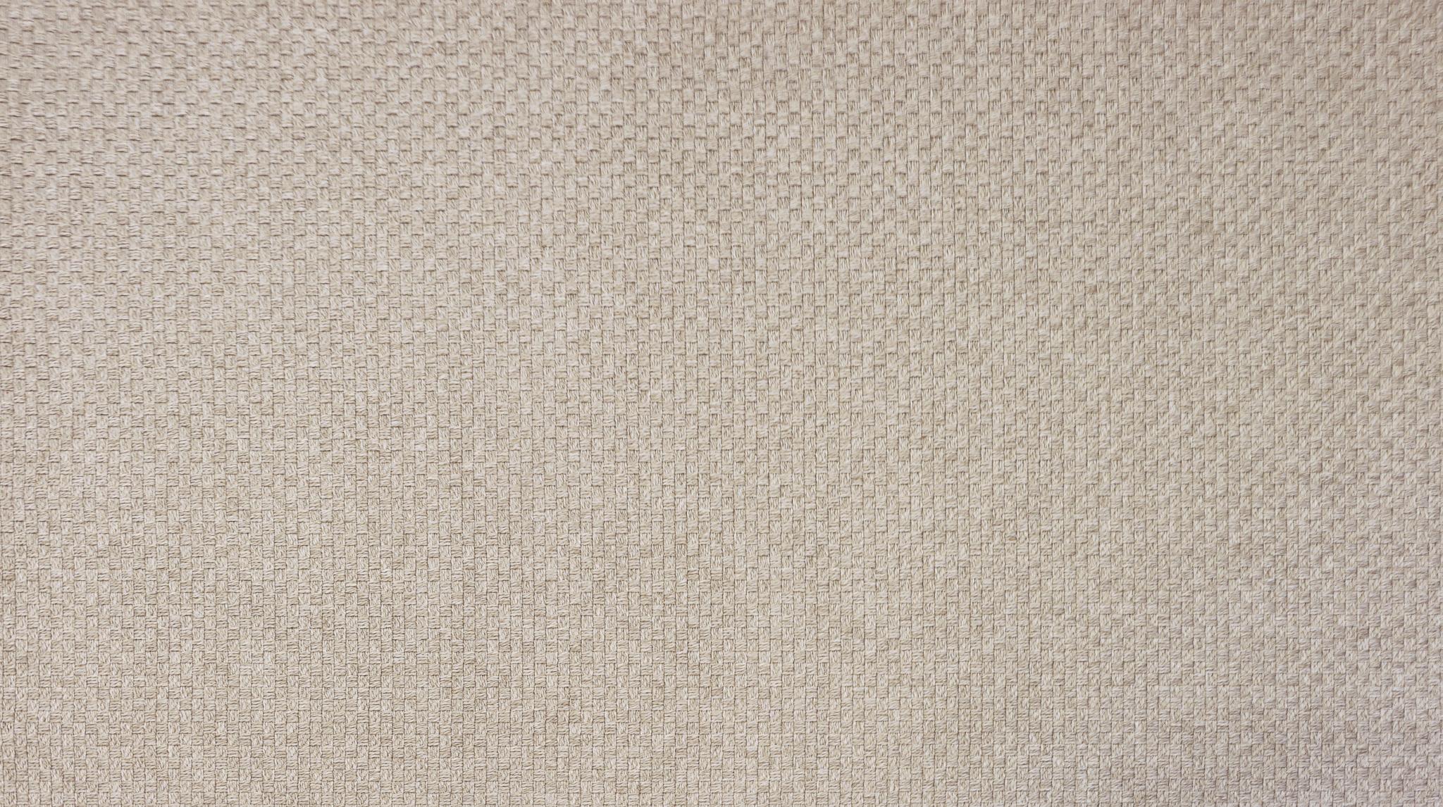 Beige woven area rug close-up with uniform, fine woven pattern