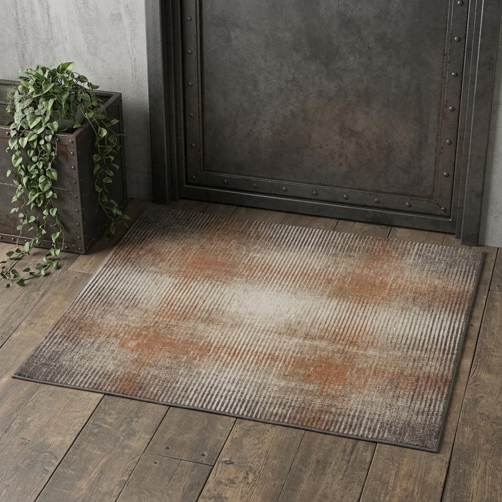 2' X 3' Ivory Taupe And Pink Abstract Area Rug - Home & Garden