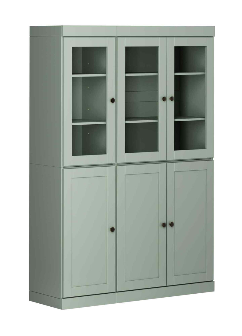 72" Sage Solid Wood Six Door Pantry Or Storage Closet - Kitchen & Dining