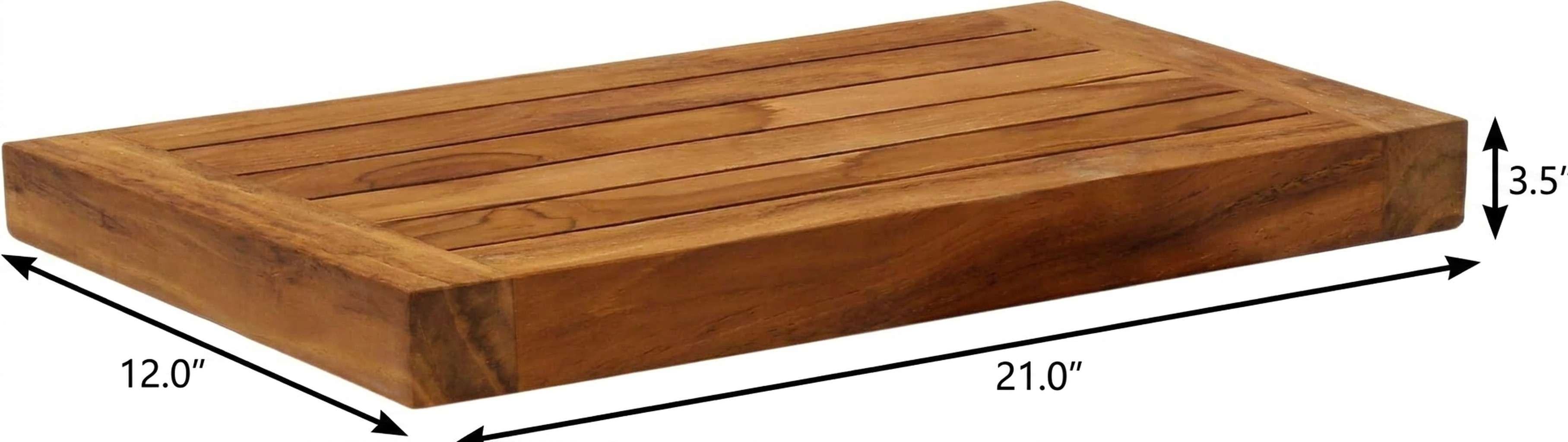 18" Brown Solid Wood Wall Mounted Floating Shelf - Office Supplies