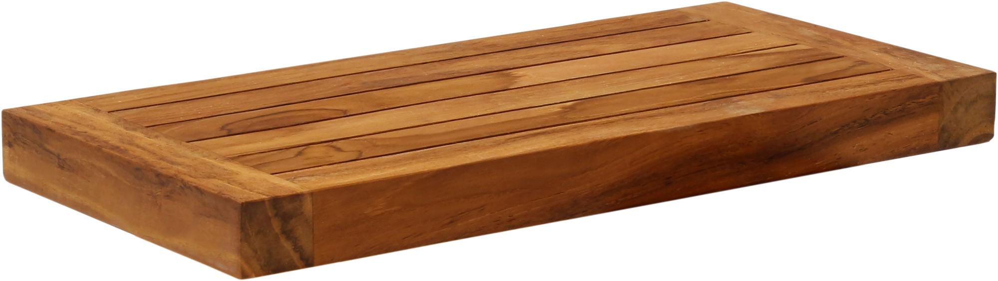 18" Brown Solid Wood Wall Mounted Floating Shelf - Office Supplies