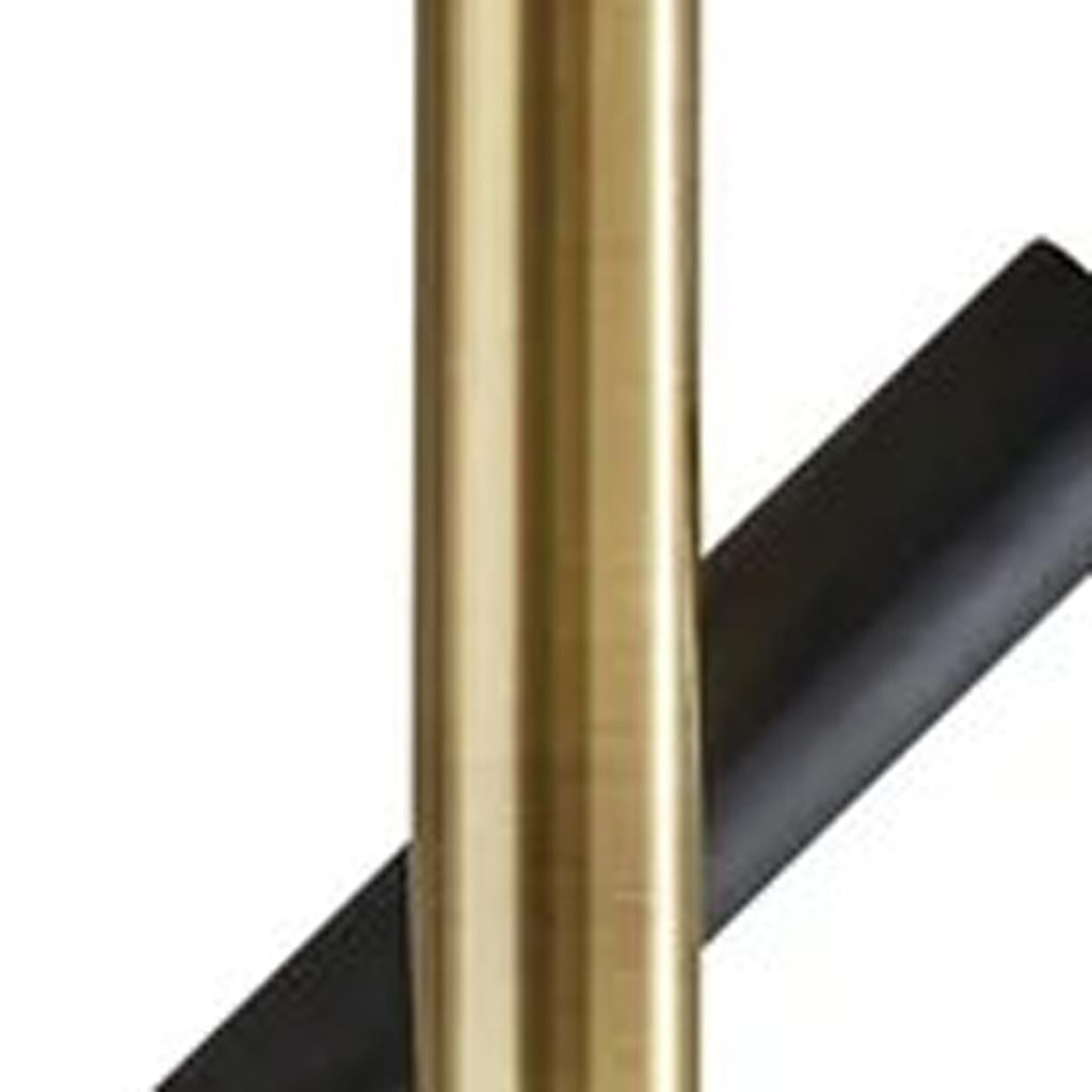 68" Black Metal LED Floor Lamp With Black Metal Cylinder Shade - Lighting