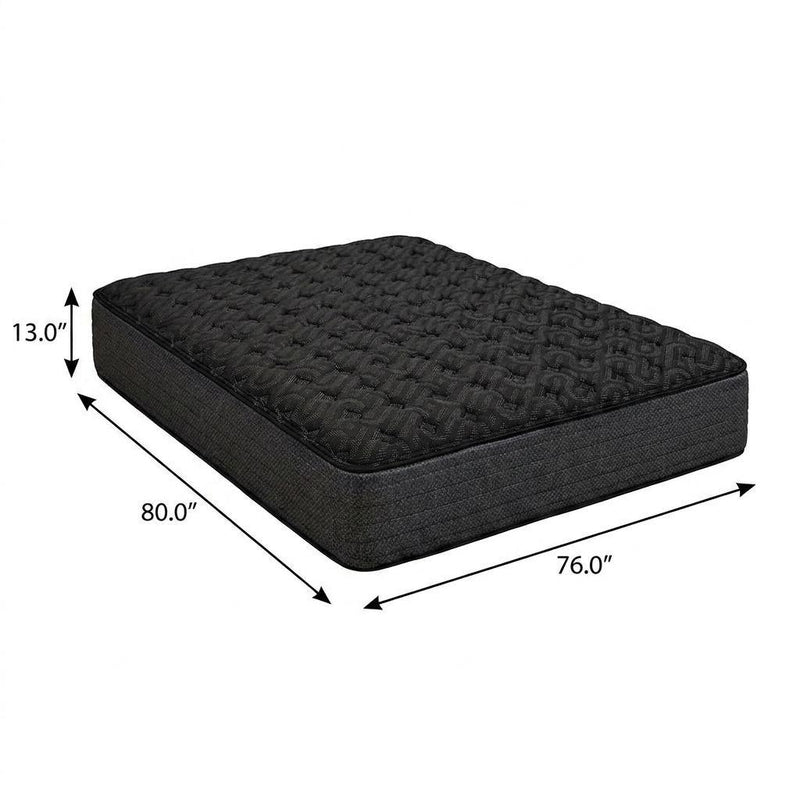 Extra-firm hybrid mattress, 13 in thick, 80 x 76 in dimensions