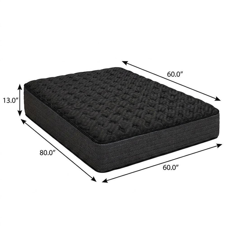 Black queen hybrid mattress dimensions shown: 60" x 80" x 13"