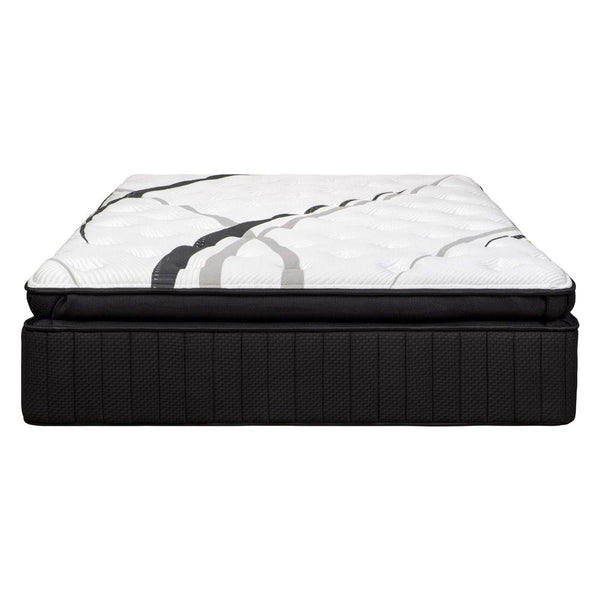 Twin XL gel memory foam mattress with white quilted top and black base