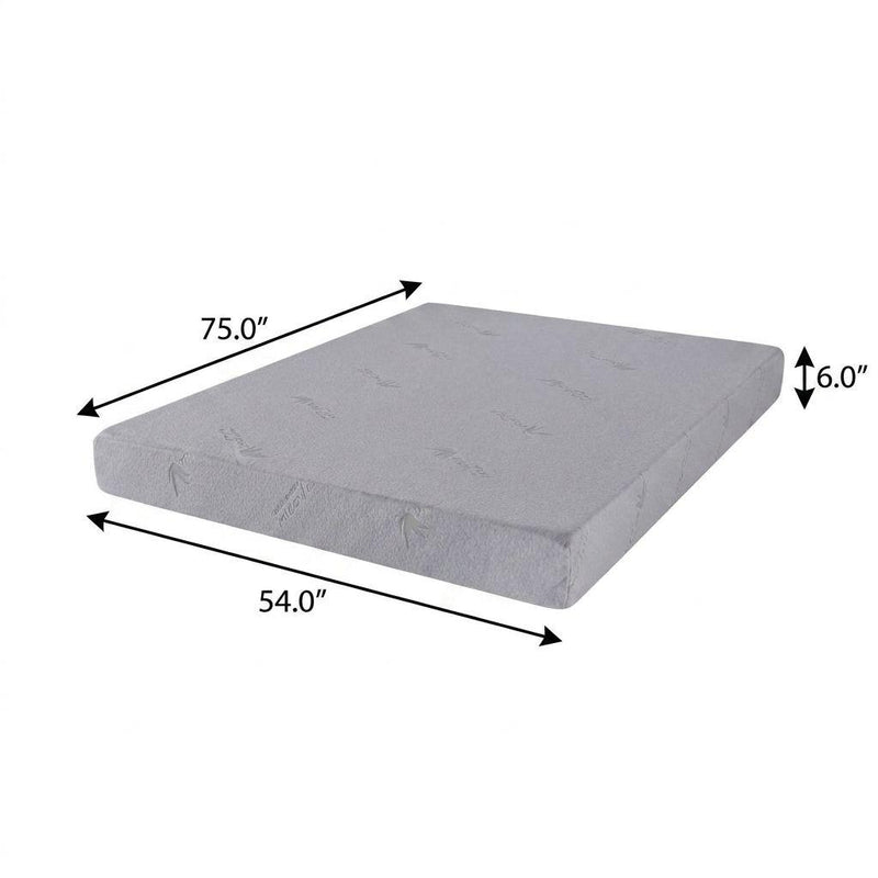 6" Full Double Aloe Vera Infused Medium Memory Foam Mattress - Bed & Bath