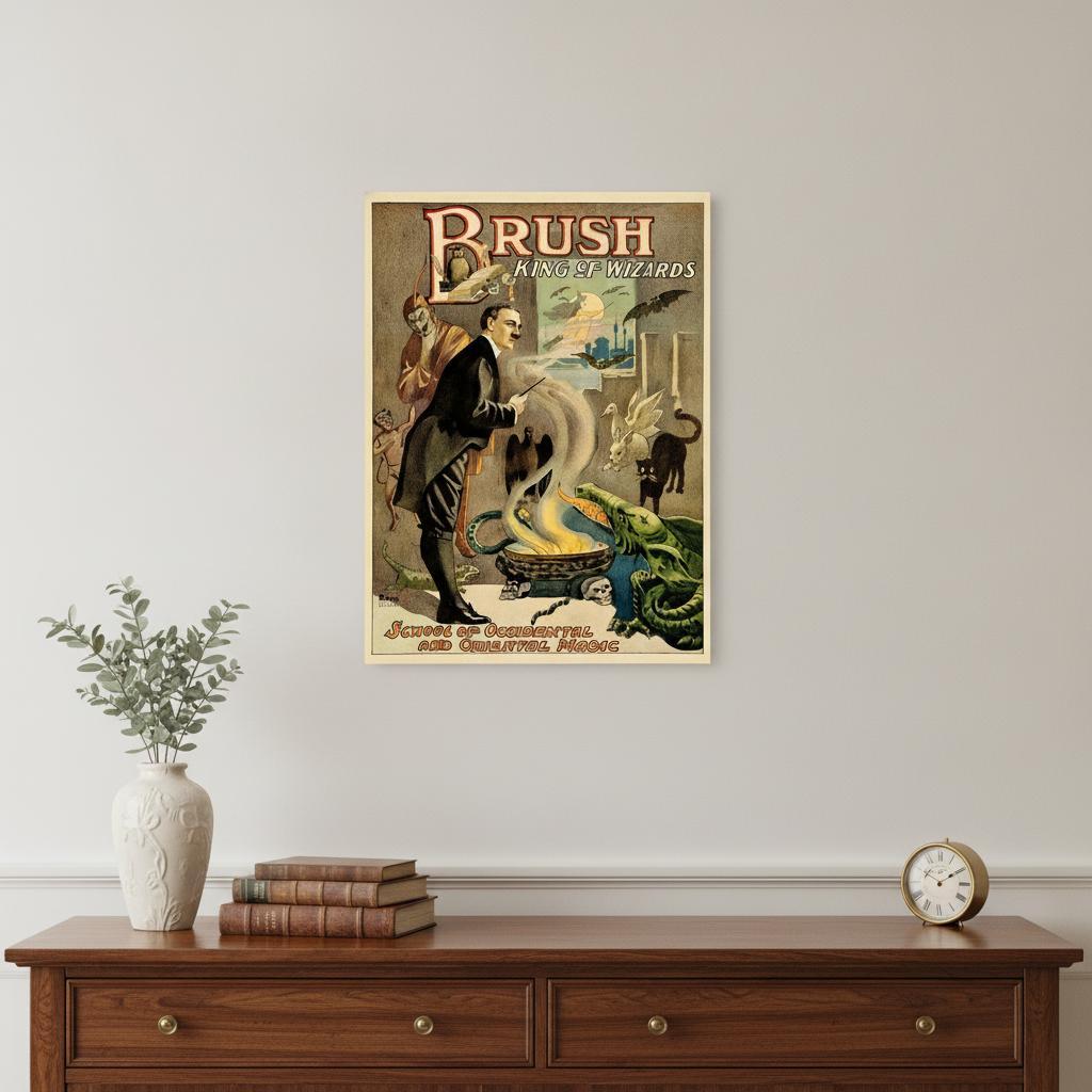 Vintage 1895 Blackstone Magic Unframed Print Wall Art - Home Decor