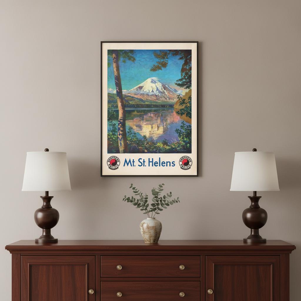 8.5" X 11" Mt. St. Helens C1920S Vintage Travel Poster Wall Art - Home Decor