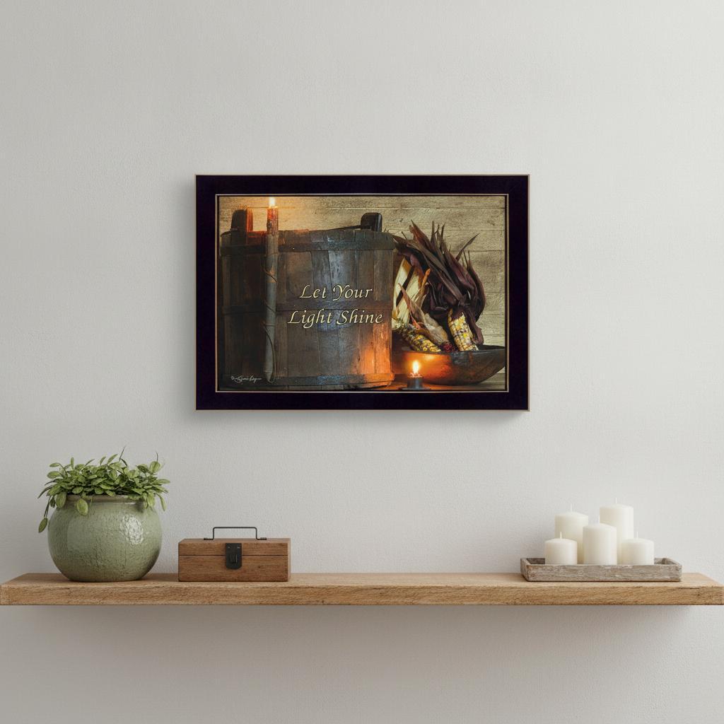 Indian Corn 1 Black Framed Print Wall Art - Home Decor