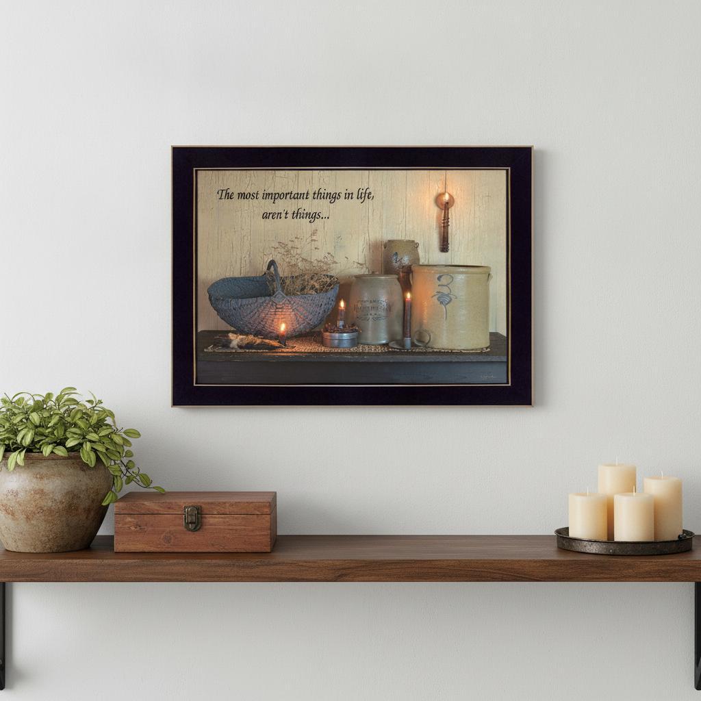 The Most Important Things 1 Black Framed Print Wall Art - Home Decor
