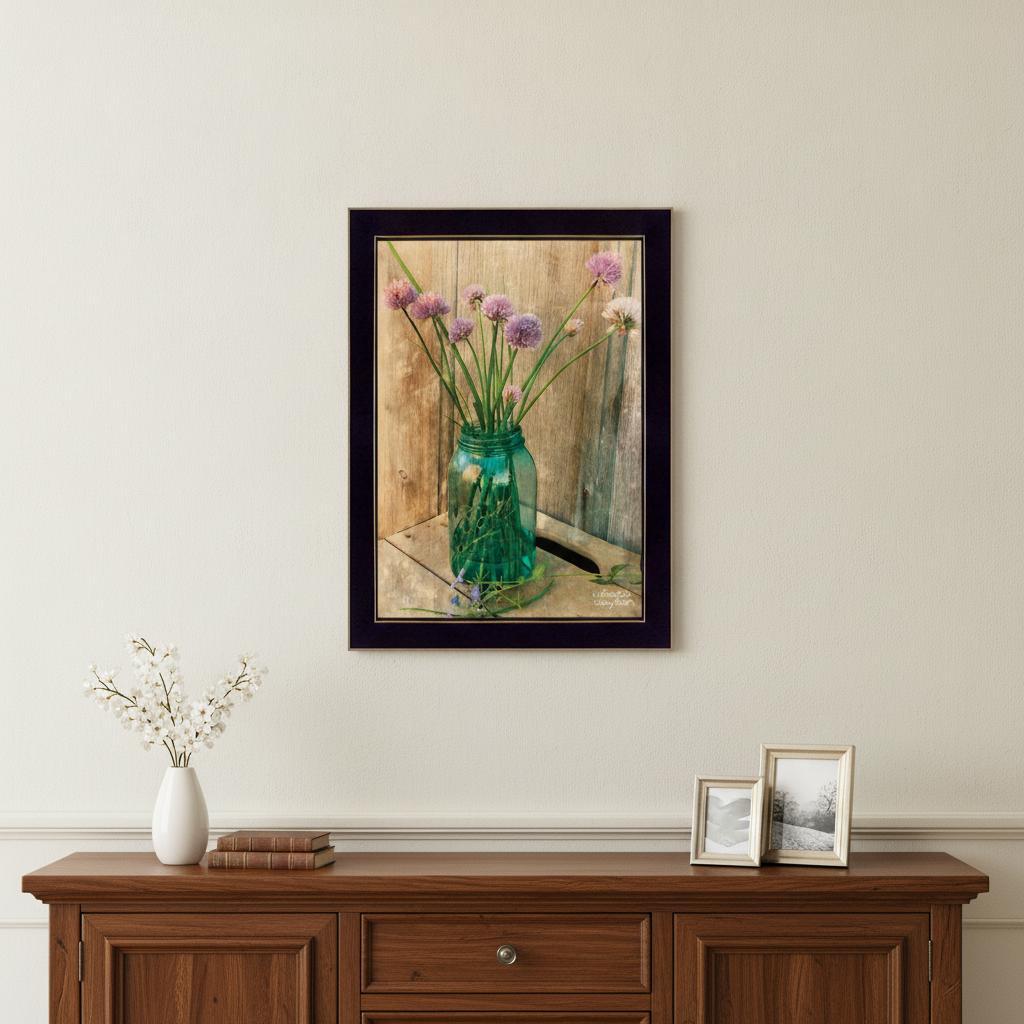 Country Chives 3 Black Framed Print Wall Art - Home Decor