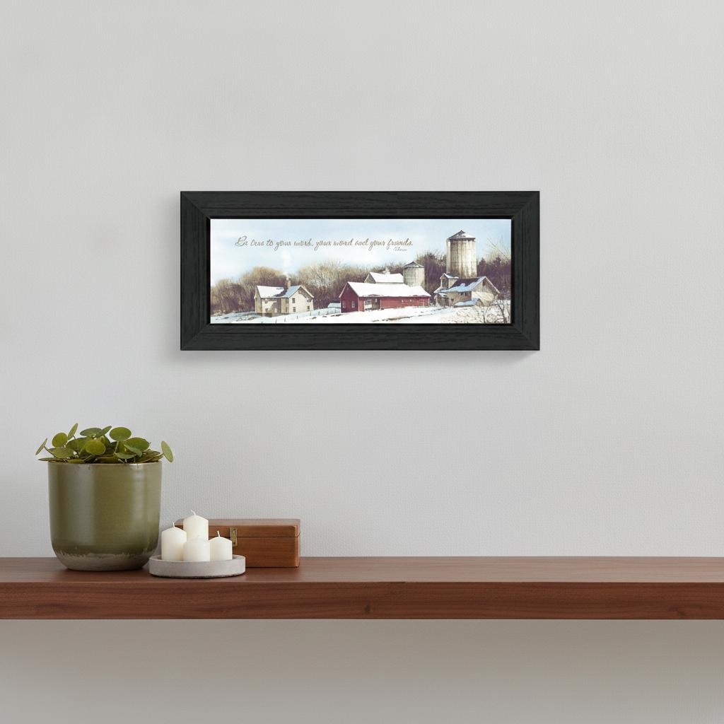 Be TRUE Black Framed Print Wall Art - Home Decor