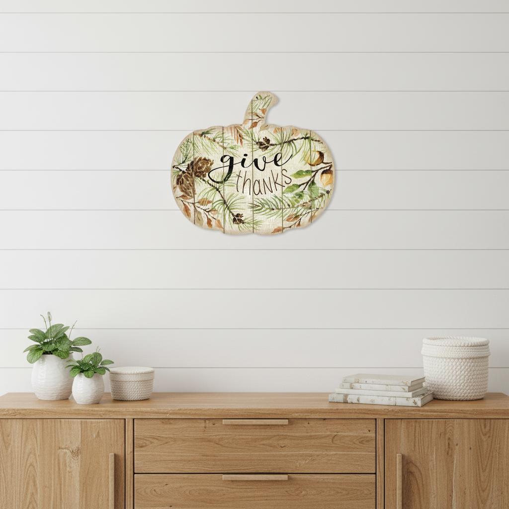 Give Thanks 1 Unframed Print Wall Art - Home Decor