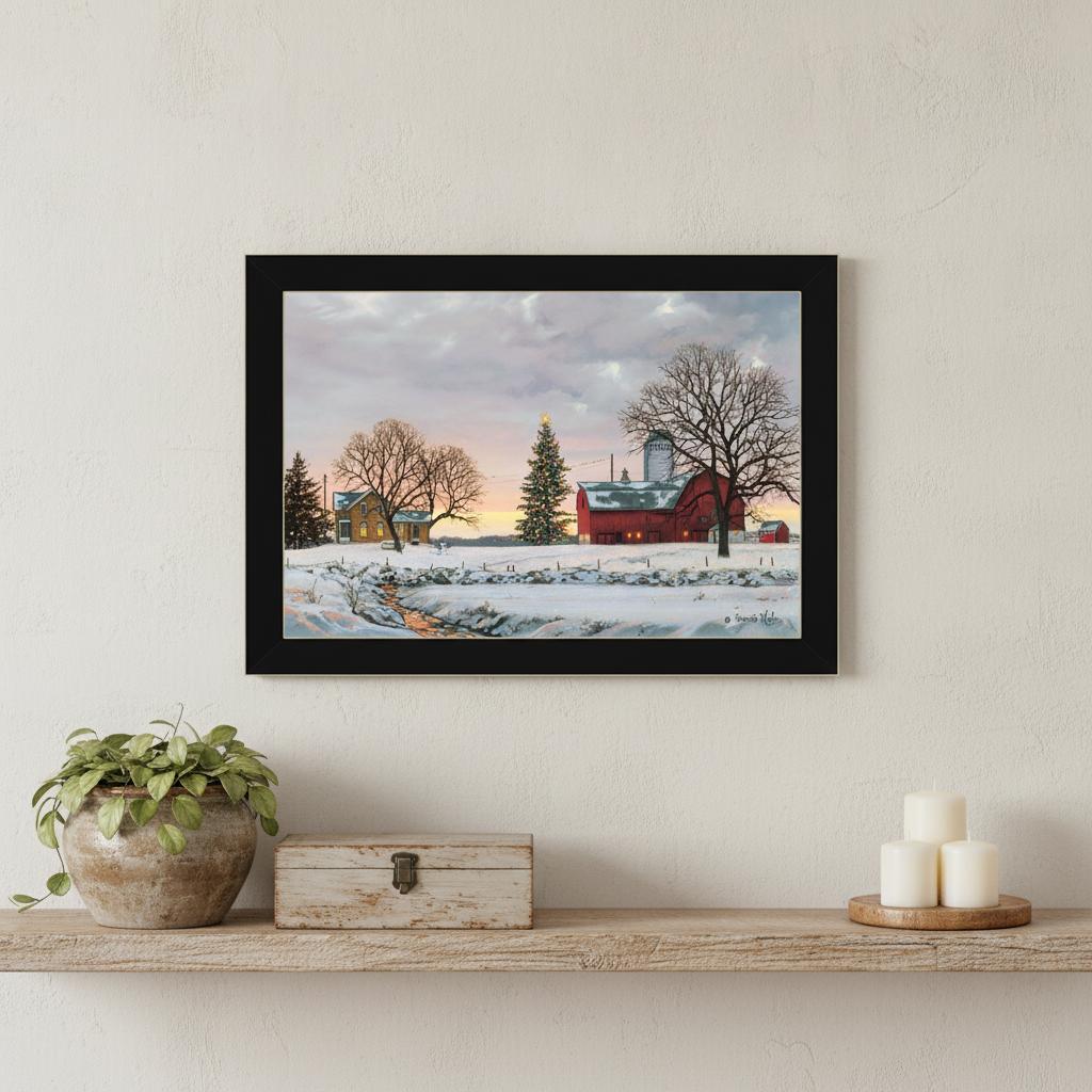 Morning Calls Black Framed Print Wall Art - Home Decor