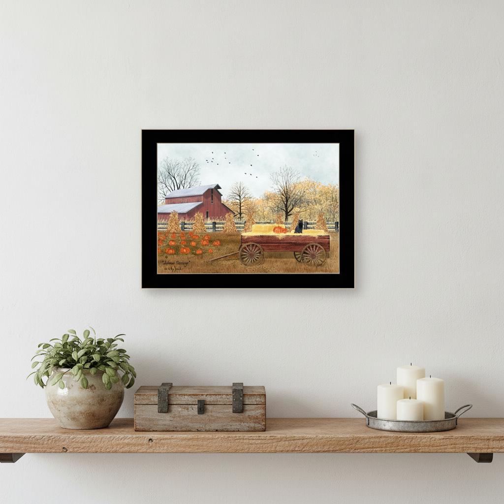Autumn Blessings 3 Black Framed Print Wall Art - Home Decor