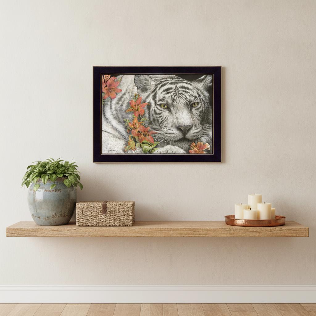 Tiger Lily 1 Black Framed Print Wall Art - Home Decor