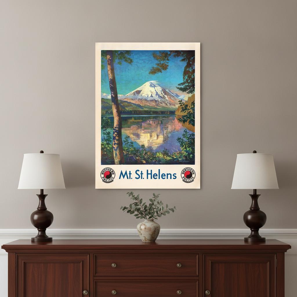 11" X 14" Mt. St. Helens C1920S Vintage Travel Poster Wall Art - Home Decor