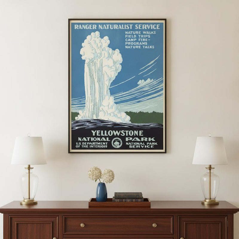 18" x 24" Yellowstone National Park c1938 Vintage Travel Poster Wall Art - Home Decor