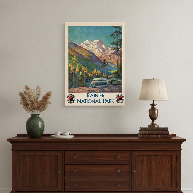 18" X 24" Rainier National Park C1920S Vintage Travel Poster Wall Art - Home Decor