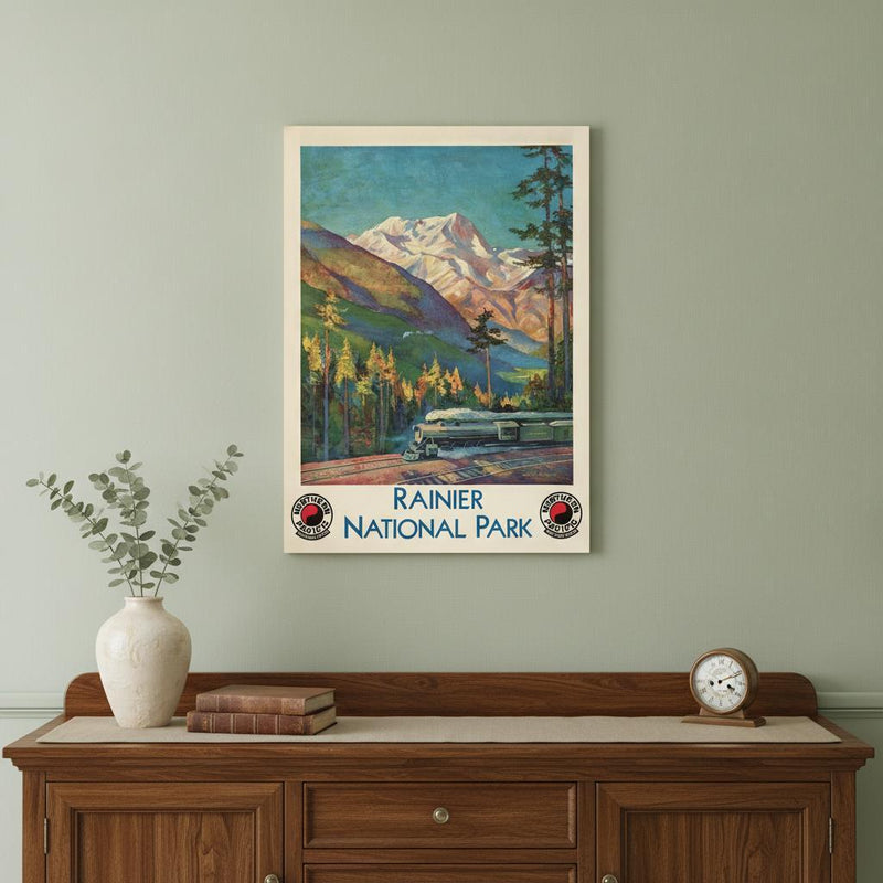 11" X 14" Rainier National Park C1920S Vintage Travel Poster Wall Art - Home Decor