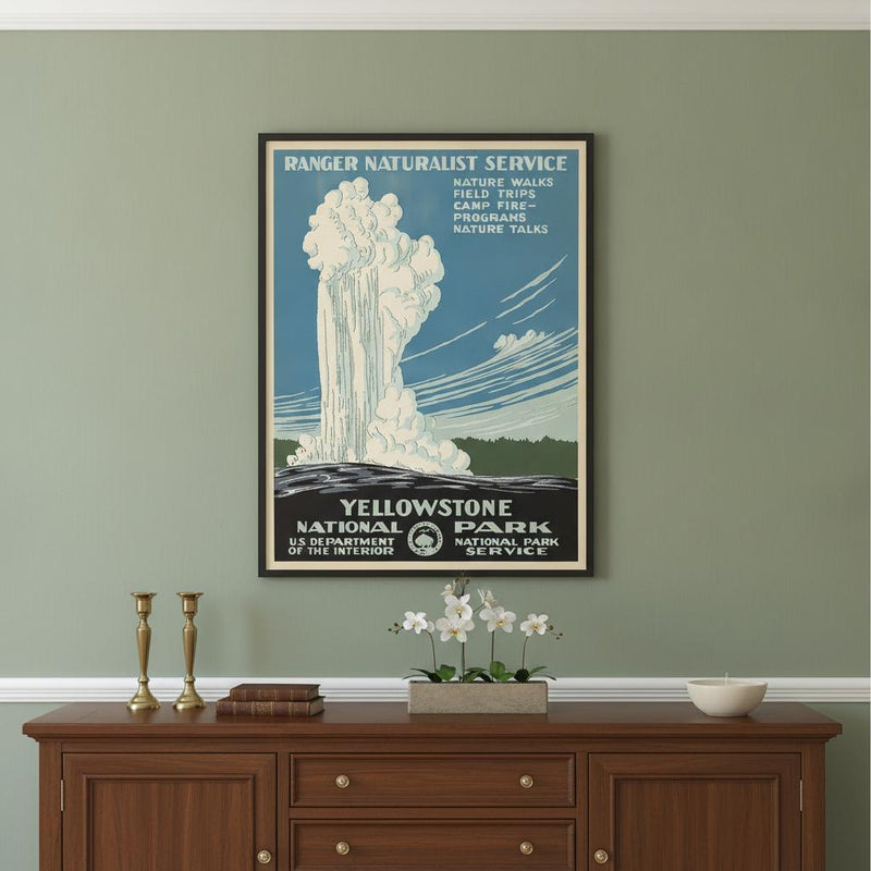 20" x 28" Yellowstone National Park c1938 Vintage Travel Poster Wall Art - Home Decor