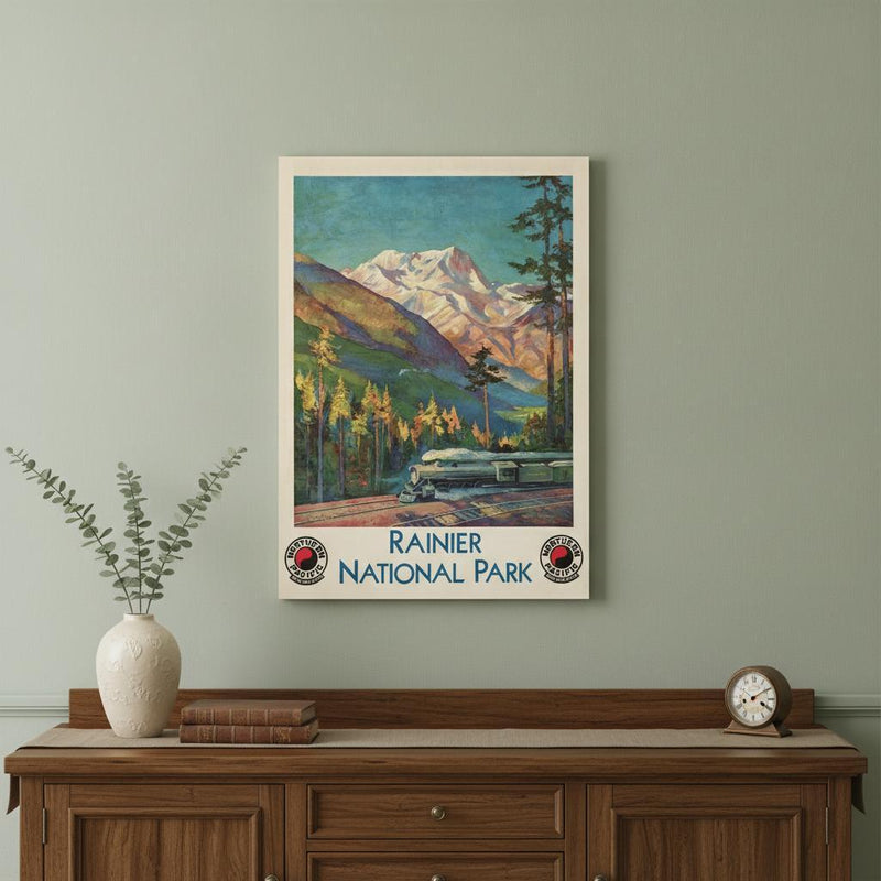 8.5" X 11" Rainier National Park C1920S Vintage Travel Poster Wall Art - Home Decor