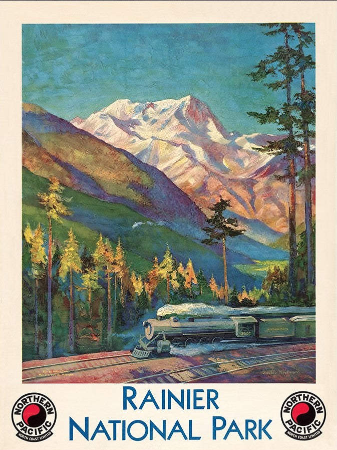 8.5" X 11" Rainier National Park C1920S Vintage Travel Poster Wall Art - Home Decor