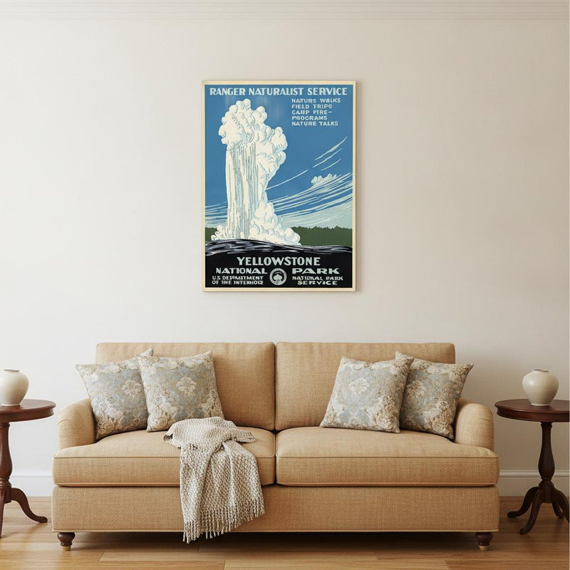 36" x 48" Yellowstone National Park c1938 Vintage Travel Poster Wall Art - Home Decor