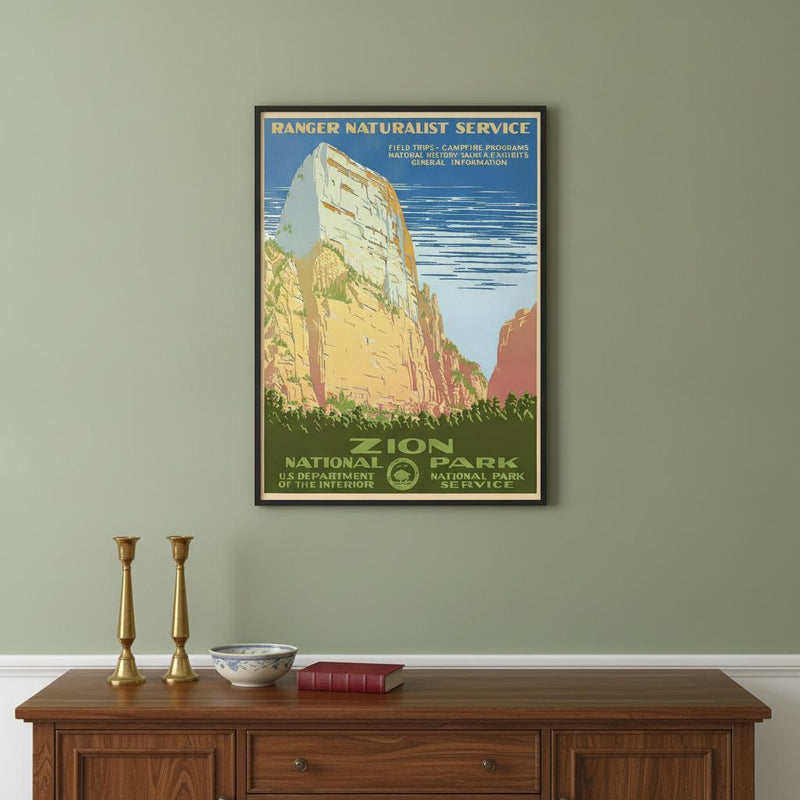18" x 24" Zion National Park c1938 Vintage Travel Poster Wall Art - Home Decor