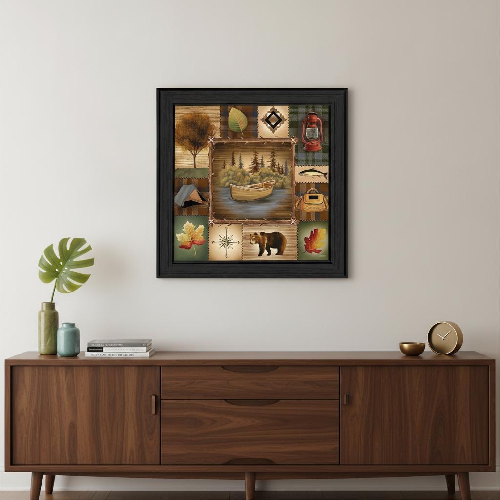 At the Lake 2 Black Framed Print Wall Art - Home Decor