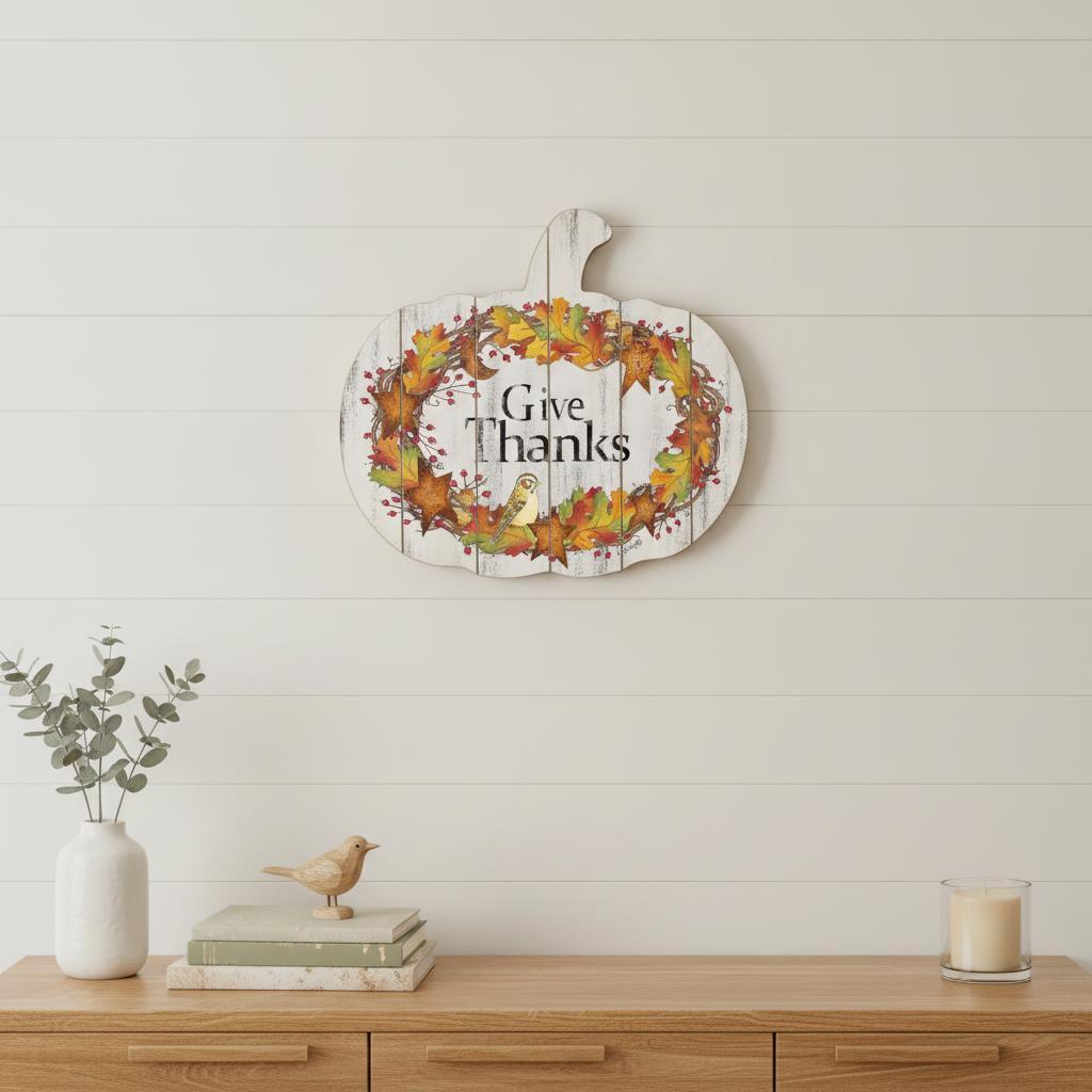 Give Thanks 3 Unframed Print Wall Art - Home Decor