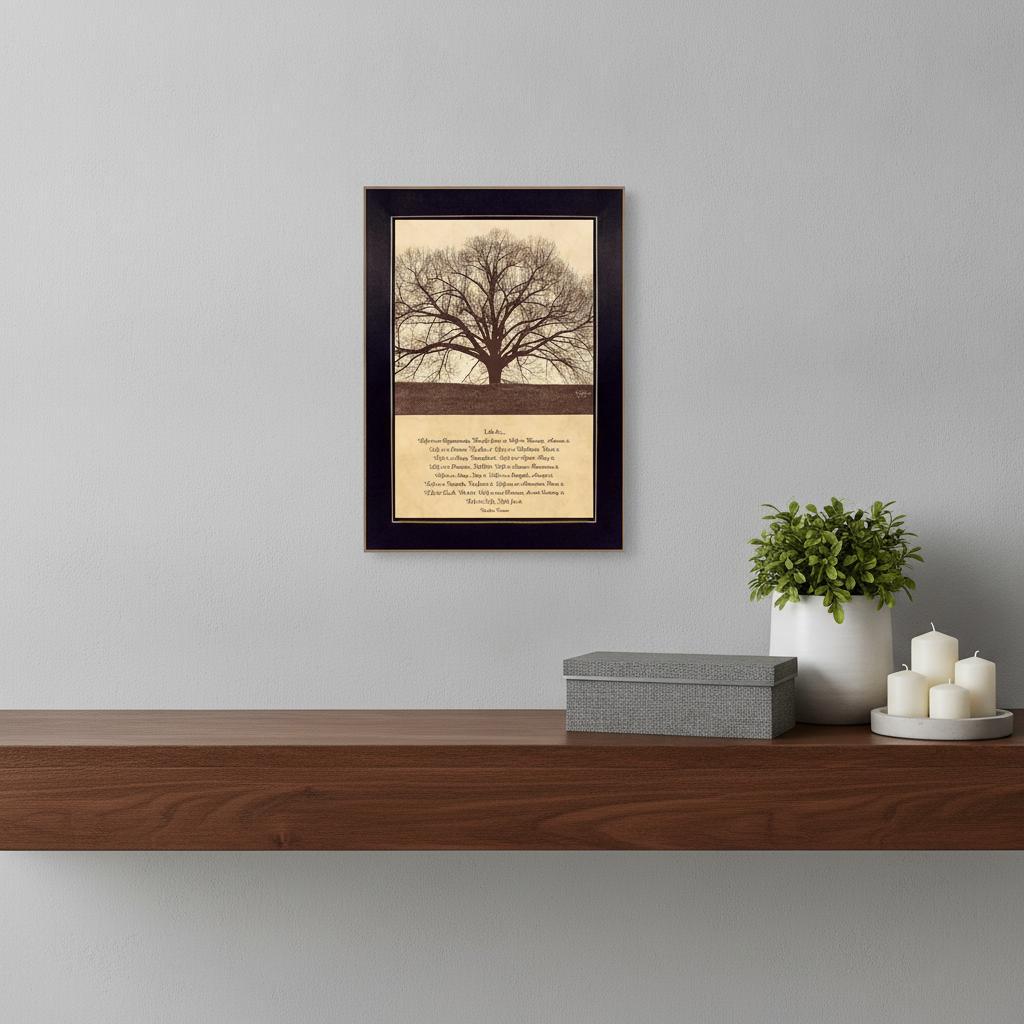 Life Is 1 Black Framed Print Wall Art - Home Decor
