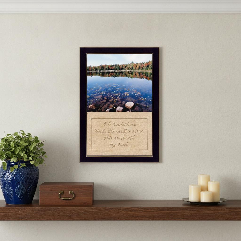 Still Waters Black Framed Print Wall Art - Home Decor
